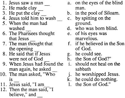 JESUS, THE SON OF GOD LESSON 7 Blind Man Sees John 9:1 15, 30 38