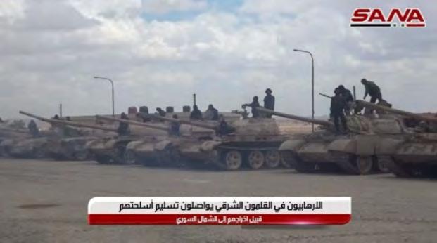 9 Right: Tanks handed over to the Syrian army.