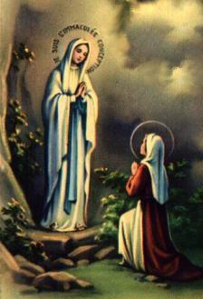 Marian Apparitions Our Lady of Lourdes Our Lady appeared to Bernadette Soubirous, a 14 year old peasant girl, in 1858 in Lourdes France.
