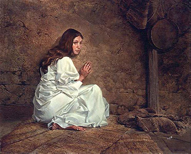 believing this Mary who is praying and reading her Bible when Gabriel bursts into the room.
