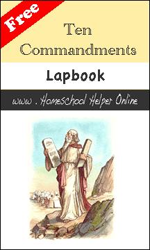 Ten Commandments Lapbook Submitted by Elizabeth T. K-3rd by Homeschool Helper Online You may use this lapbook for your personal use.