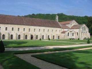The church of Fontenay Abbey in northern Burgundy, France.