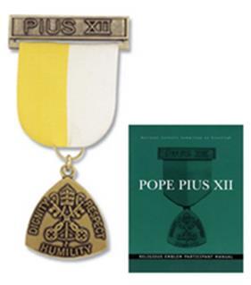 Pope Pius XII The Pope Pius XII Emblem is designed for Scouts in the grades 9-12.