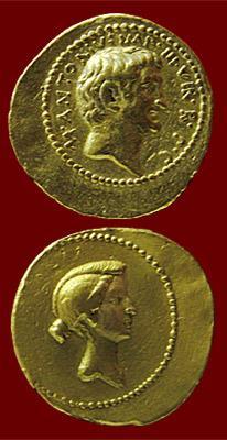 to appear on a Roman coin OCTAVIA