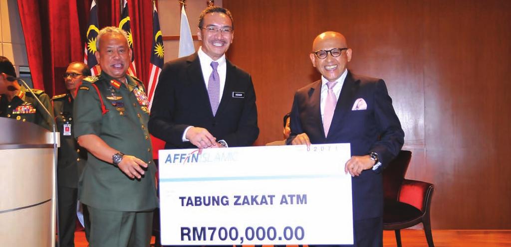 CHAIRMAN S STATEMENT Contribution to Tabung Zakat Angkatan Tentera Malaysia. name a few. To help eligible recipients to settle their debts, the Bank disbursed RM45,212.43 under Gharimin.
