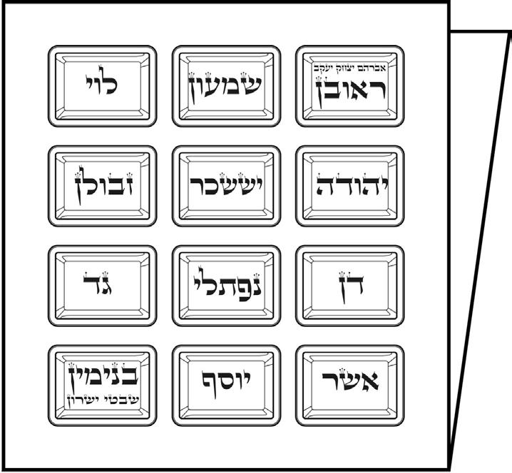 Exodus 28:21-25 TETZAVEH 21 The gems shall bear the names of the sons of Israel, all twelve by name; each one s name shall be engraved as on a signet ring, for all twelve tribes.