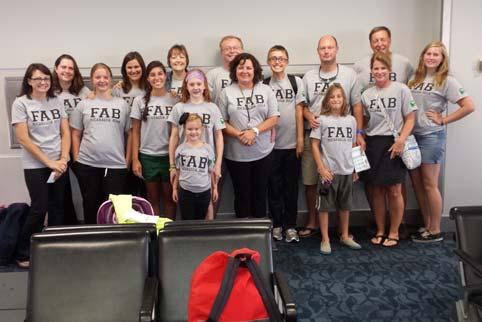 Page 7 T-shirts! We were thrilled to receive the FAB family mission team this evening.