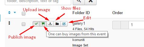 g. Selepas membuat folder kategori galeri, klik Manage Events > New seperti dibawah:- h. Berikut adalah step-step untuk membuat folder galeri baru: Step 1: i.