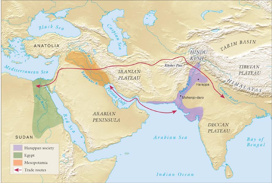 Indus Valley: 2500-1500 BCE Outside contact more limited Kyber Pass
