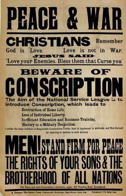 Conscription In 1916 the government still needed more men to fight. But the war had gone on a long time. Many men had died. Those who made it home were often badly injured.