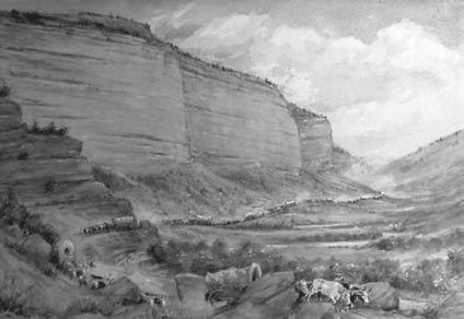 Number: 193 Orig: 30 x 20.5 Scale: 88% Final: 26.5 x 18 Notice this Jackson painting of Echo Canyon.