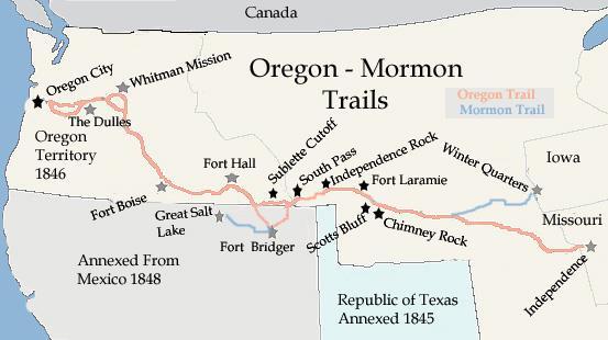 The Mormon Trail Why would the Mormon Trail be the same in many parts to the Oregon