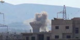 rebel organizations in eastern Al-Ghouta, the Syrian Air Force carried out airstrikes