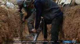 Entrenchment: ISIS operatives dug trenches and tunnels in areas under their control (including the Yarmouk refugee camp and the Al-Qadam neighborhood).