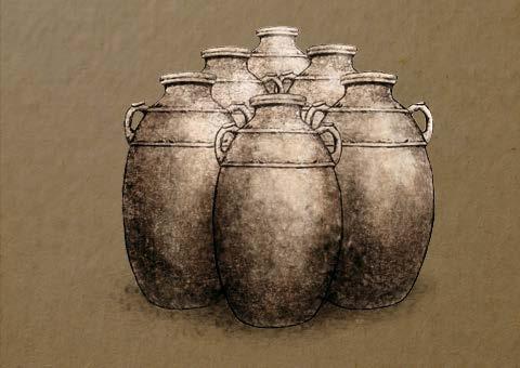 Verse 6 tells us there were 6 stone waterpots at the wedding, after the