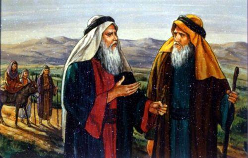 God led Moses brother Aaron to meet Moses in the mountains.
