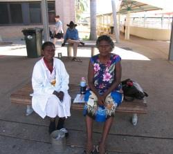 Tuesday 2 June: Indigenous Policies, Health and Education Aboriginal elder from Ngukurr, NT, the Rev Marjorie Hall (on right) at the Royal Darwin Hospital.