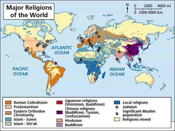 Place of Origin Islam: Middle East Judaism: Middle East Christianity: