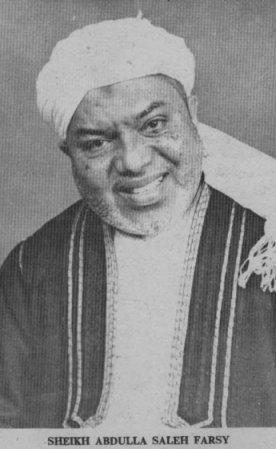 Ibadi Scholars Sheikh Abdulla Saleh Farsy: A 20th Century example of a very long line of Islamic Scholars from Zanzibar.
