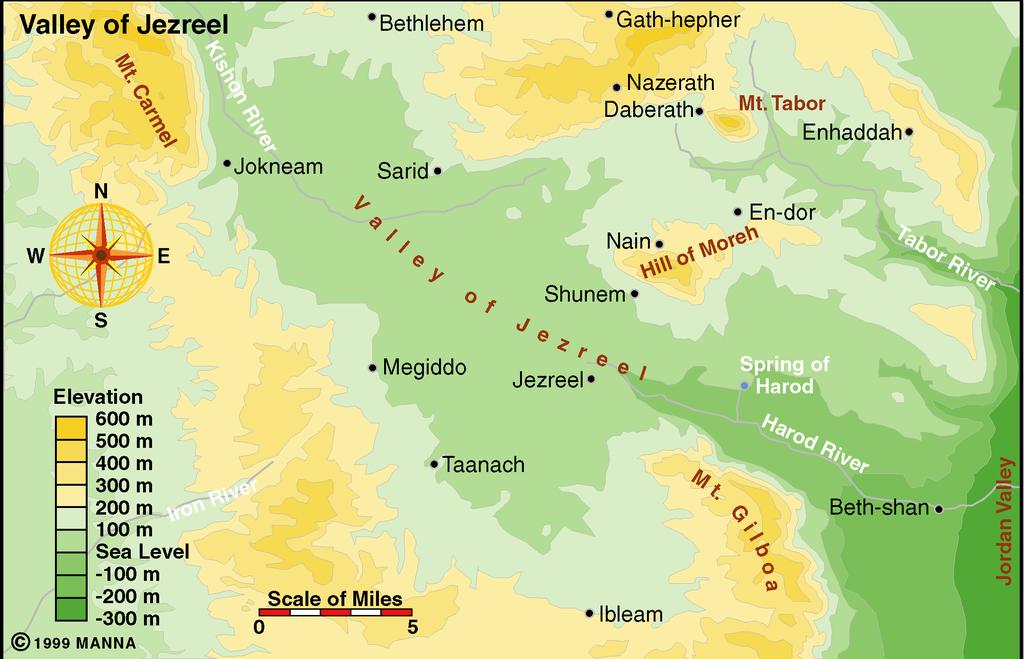 Historic Battles at Megiddo Battle w/ Sisera (Judges 5:19) Battle / Midianites (Judges 6:33; 7:1)