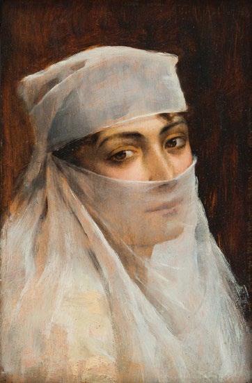 Albert Aublet (French, 1851-1938) Jeune Femme au Voile (Young Girl with a Veil) لبرت أوبلت )فرنسي - 1851 1938( فتاة شابة محجبة