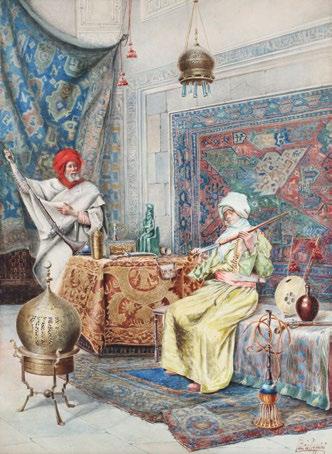 Ciro Mazini (Italian, 19th - 20 century) At the Bazaar in Cairo تشيرو ماتسيني )إيطالي القرن - 19 20( يف سوق القاهرة signed and