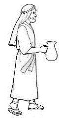 Preparing the Passover Can you help the two disciples find the man in the city with the water pitcher?