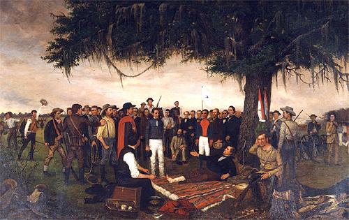 Texas wins Independence! 27. How did Texas officially gain its independence?
