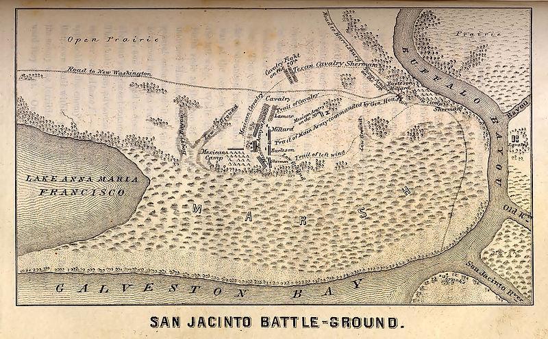 Battle of San Jacinto Santa Anna chased Texans under Sam Houston. Texans took stand at San Jacinto River near Galveston Bay.