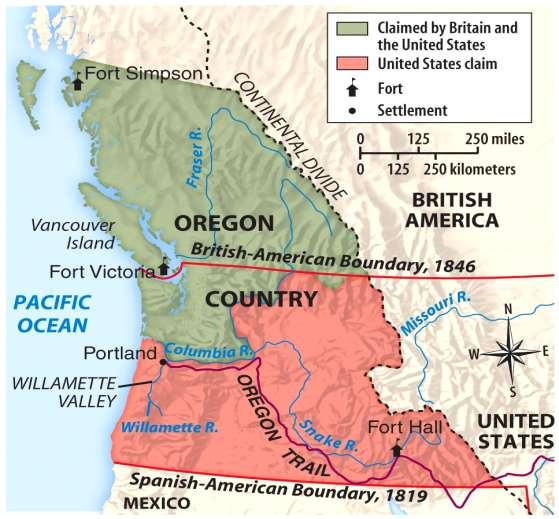 Election of 1844 James Polk: Promises to expand America Oregon Country - 54