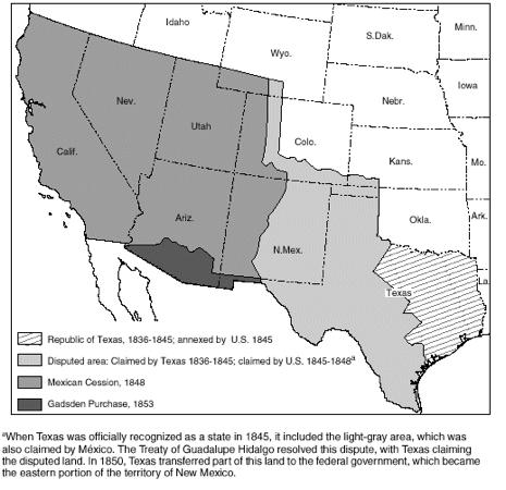 TREATY OF GUADALUPE HILDALGO MEXICO GIVES UP TEXAS MEXICO