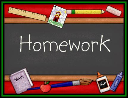Homework Due date Completed signed by parent/guardian Task 1 Task 2 Task 3