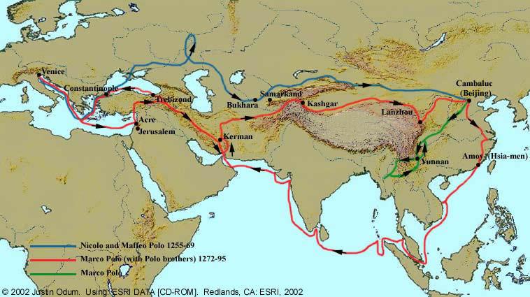 The Polos routes Did Marco Polo go to China?