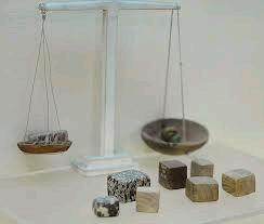 2m The Harappans people used sets of cubical stone weights.
