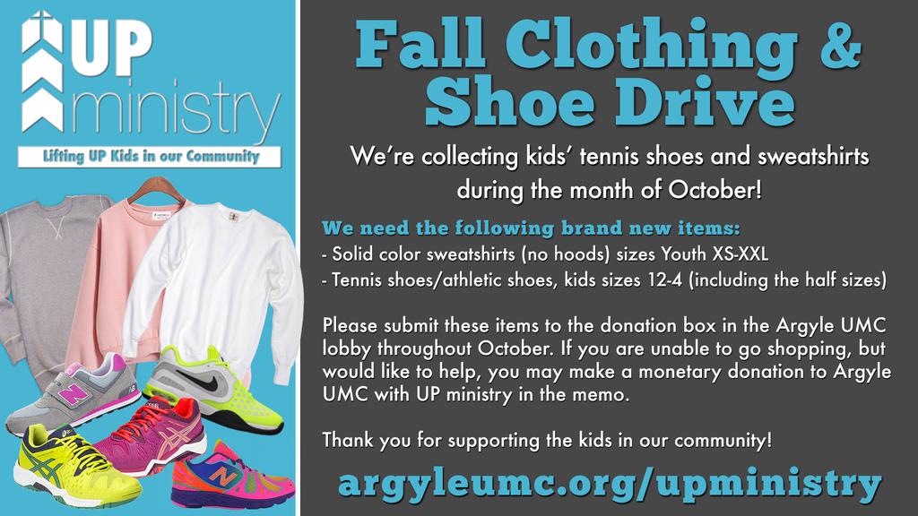 Missions UP FALL CLOTHING & SHOE DRIVE OCTOBER 3 GUATEMALA CLEAN