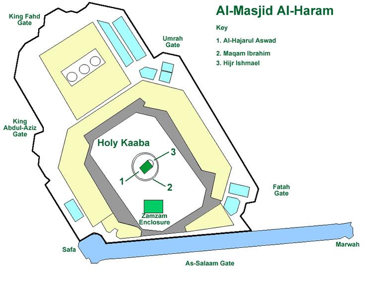 Ṭawāf Qudūm/Taḥiyyah Figure 10: Map of the Sacred Mosque [al- Masjid al- Ḥarām] Background Ṭawāf is a term that refers to walking around the Kaʿbah and constitutes a form of worship, just like prayer.