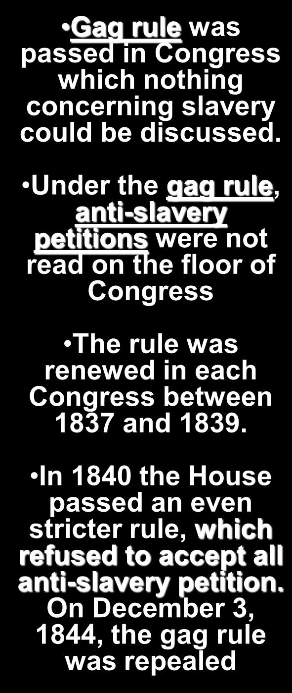 was renewed in each Congress between 1837 and 1839.