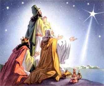 It went ahead of them and stopped over the place where the child was. When they saw the star, they were filled with joy.