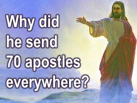 Now, why did Jesus send apostles instead of going there himself?