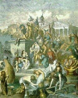 Vandals Vandals followed Visigoths and spent 12 days stripping Rome of valuables (vandalism) Many more German invaders