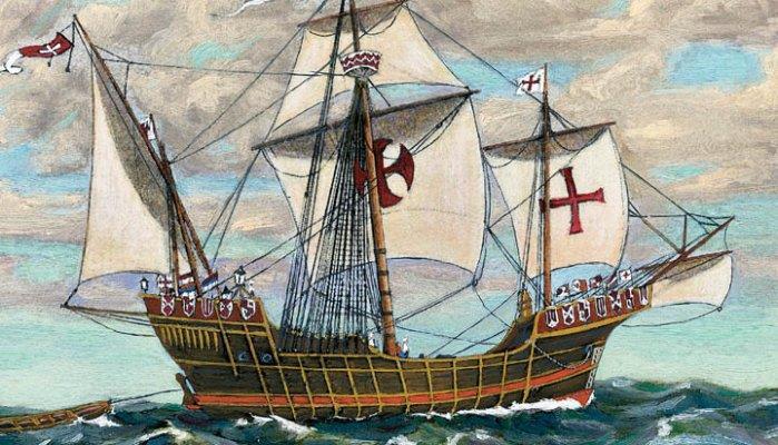 33. The Portuguese contribution to shipbuilding technology was the creation of the a) dhow. b) junk. c) galleon. d) trireme. e) caravel.