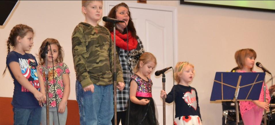 We have two separate age groups A JR Kids Choir & a SR Kids Choir.