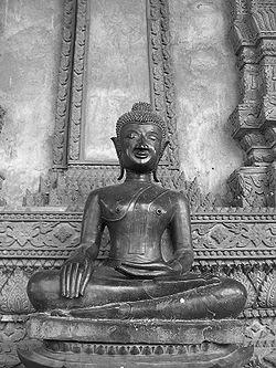 Theravada Buddhist Iconography Statue of "the Buddha calling the earth to