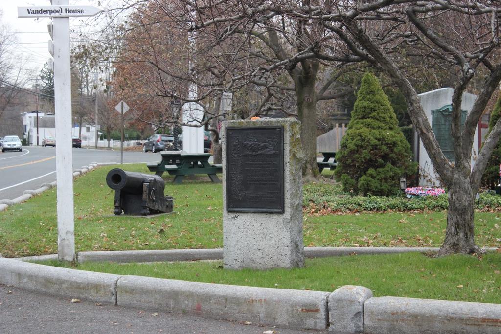 GPS Address: 1972 Route 9, Castleton on Hudson, NY 12033-9620 Monument 26: Kinderhook Located in the village park, with other monuments to veterans, this marker shows the point where the