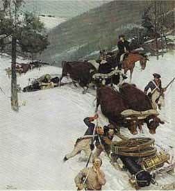 , at Washington s encampment on January 24, 1776. The 59 pieces of artillery that he brought would be pivotal in forcing the British evacuation of Boston in March.