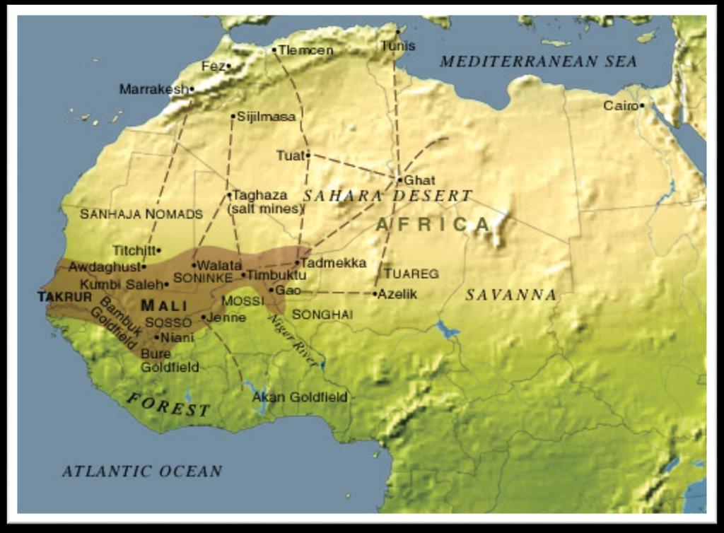 Mali Empire, 1350 Mali, Gambia, Cote d