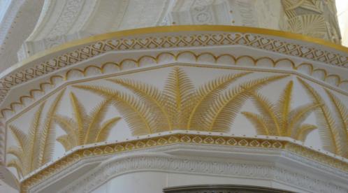 decorated with palm leaves in 24carat gold