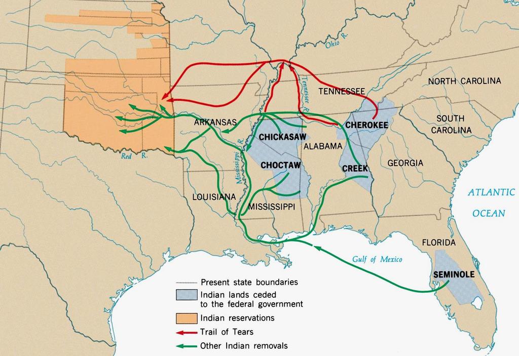 In 1830, just a year after taking office, Jackson pushed a new piece of legislation called the "Indian Removal Act" through both