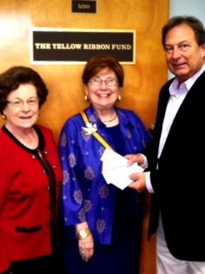 Branch Outreach 8 Dec 2016: VA Branch presents donation of $500 to the Yellow Ribbon Fund (Left to Right: Sarah Hardy, Veterans