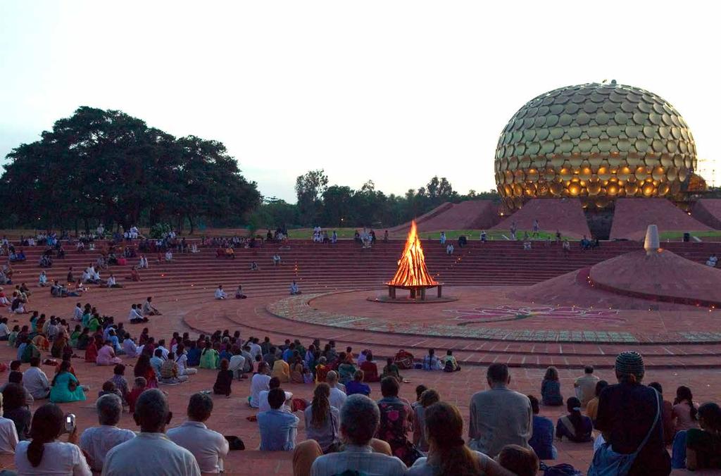 Manifesting Matrimandir Auroville Founding Day Anniversary Celebration at Matrimandir.